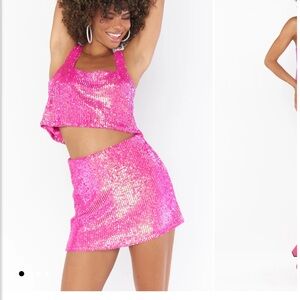 Show Me Your Mumu All Night Skort in Pink Disco